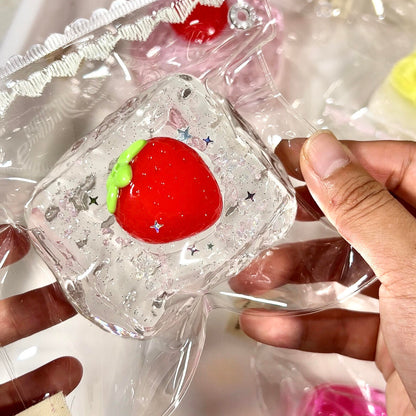 Crystal Strawberry Waffle Squishy