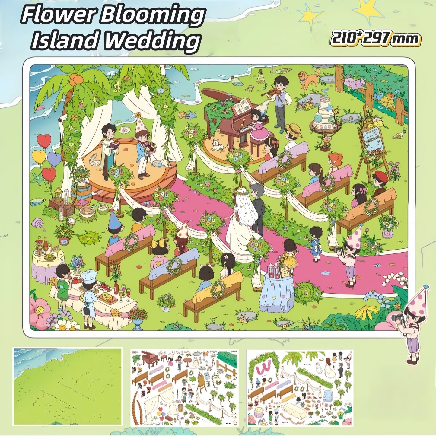 Whimsical Life 3D Sticker | 2 Cute Miniature Scenes