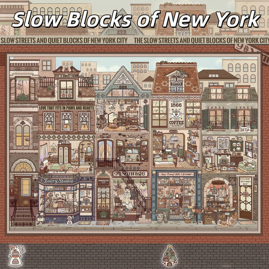Slow Streets 3D Sticker | 5 Cute Miniature Scenes