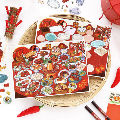 Greet the New Year 3D Sticker | 4 Cute Miniature Scenes