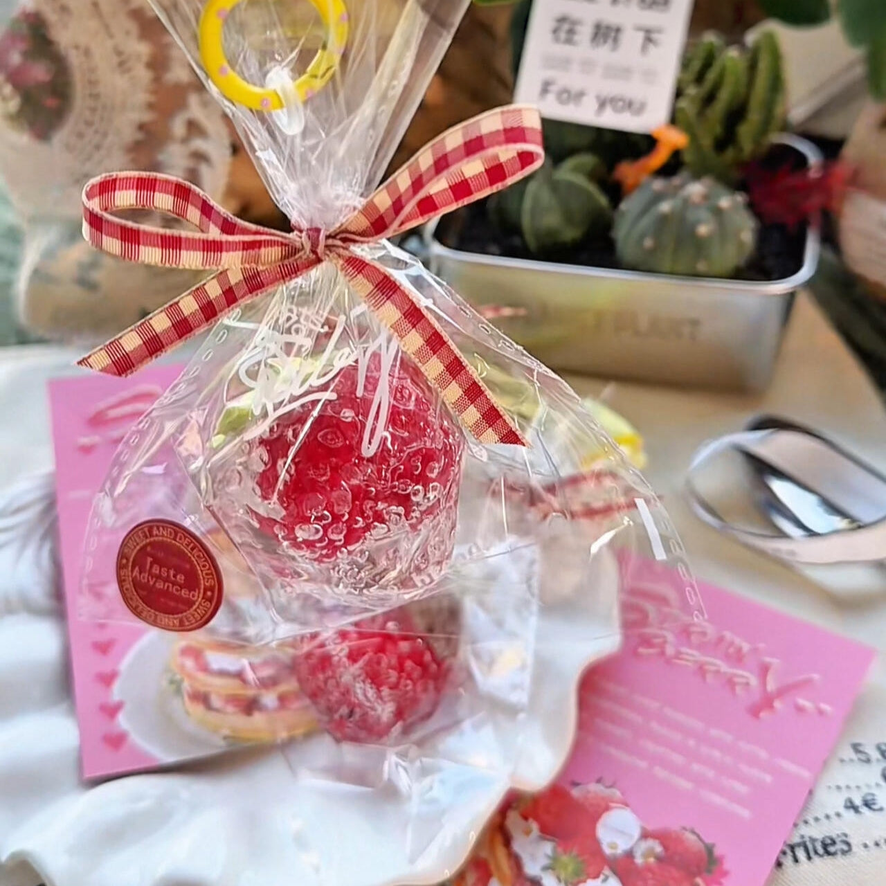Crystal Strawberry Squishy