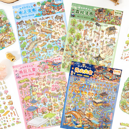 Fair Anthology 3D Sticker | 4 Cute Miniature Scenes