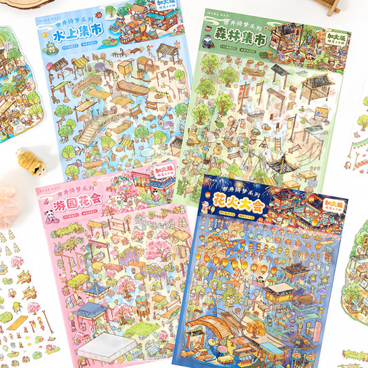 Fair Anthology 3D Sticker | 4 Cute Miniature Scenes