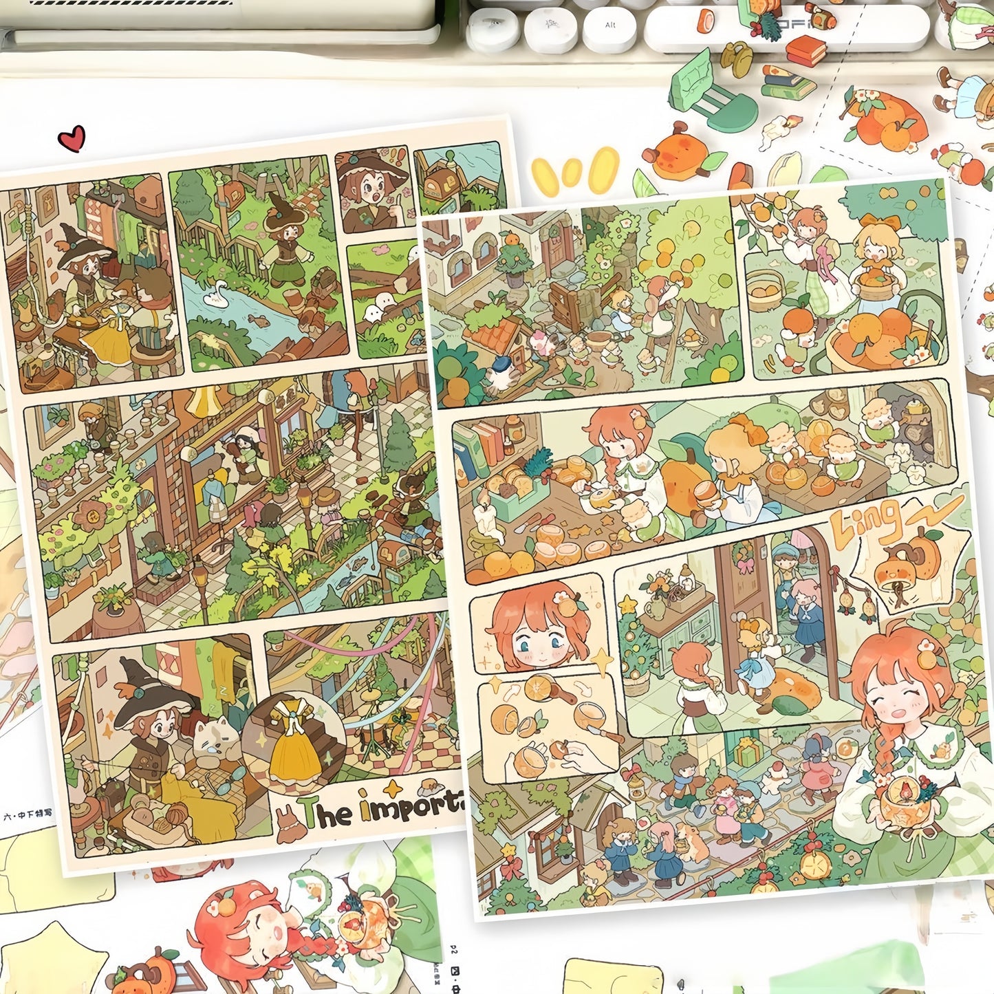 Remembrance 3D Sticker | 2 Cute Miniature Scenes