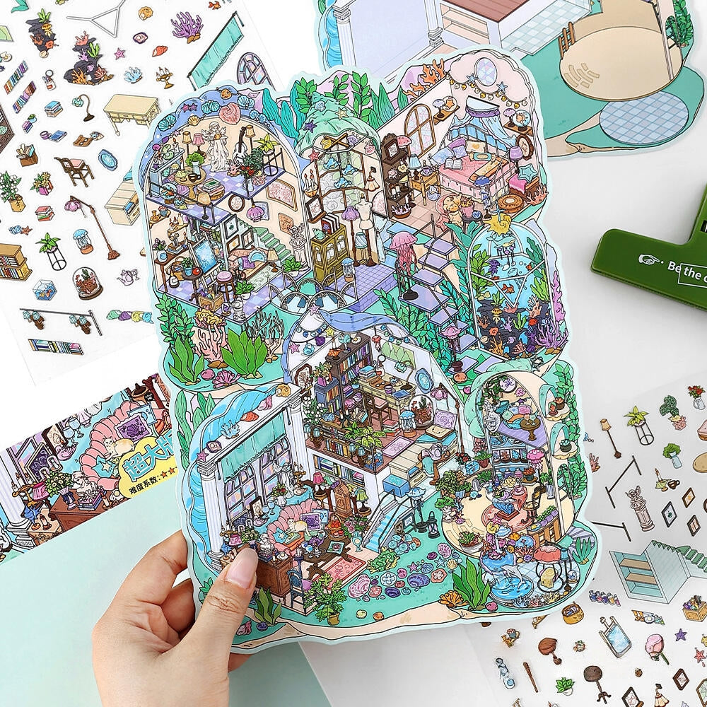 My Dream House 3D Sticker | 2 Cute Miniature Scenes