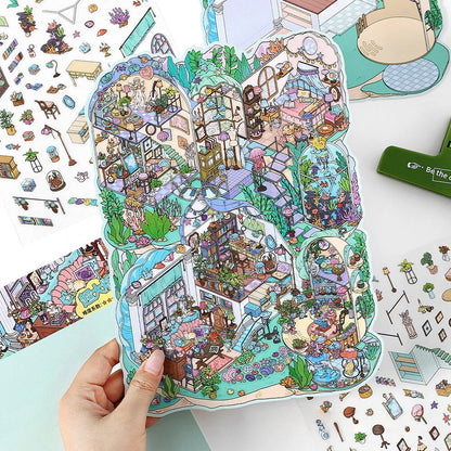 My Dream House 3D Sticker | 2 Cute Miniature Scenes