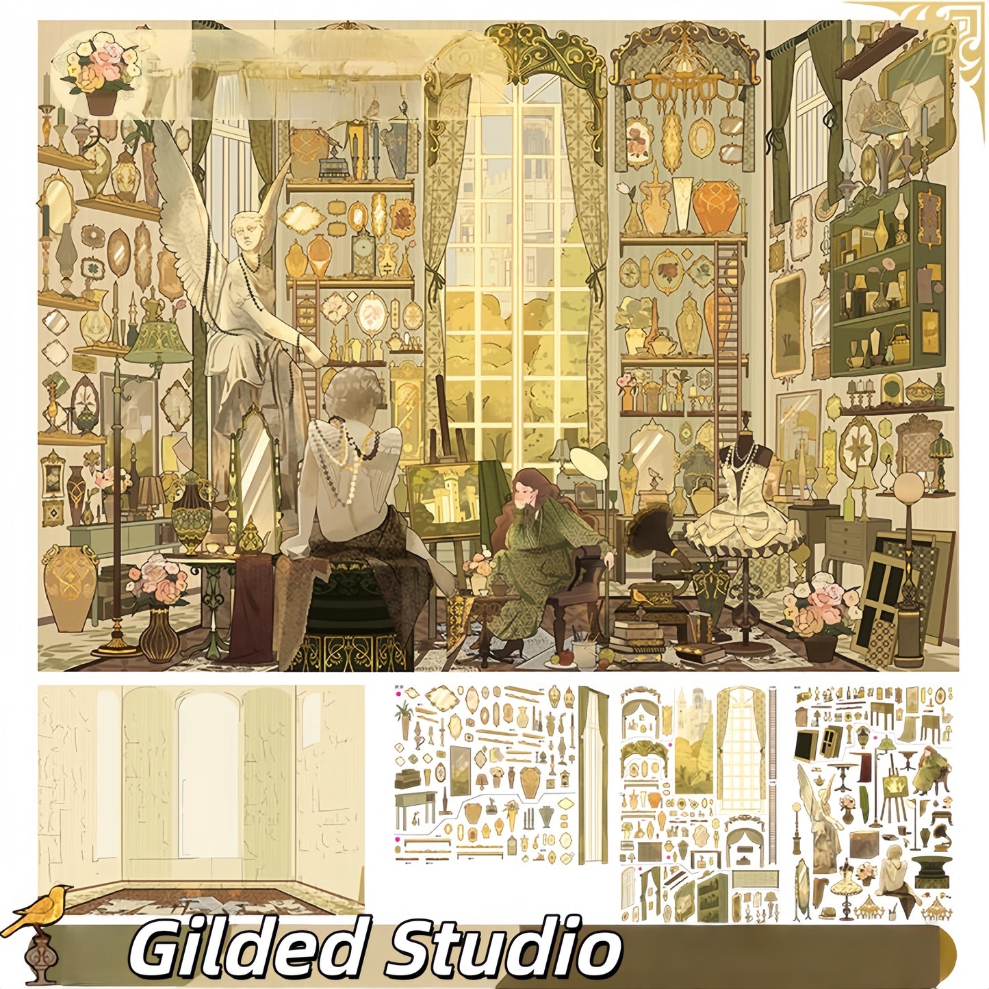 Revelry Corners 3D Sticker | 2 Cute Miniature Scenes