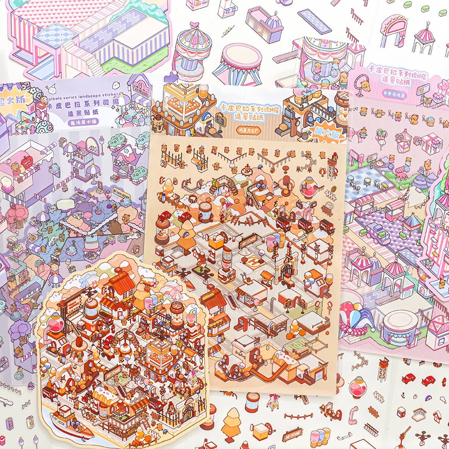 Whimsical Workshops 3D Sticker | 3 Cute Miniature Scenes