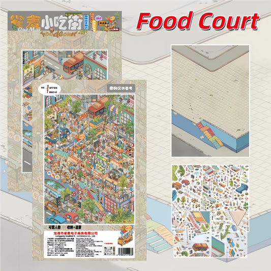 Magical Realm 3D Sticker | 4 Cute Miniature Scenes