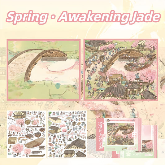 The Cycle of Seasons 3D Sticker | 4 Cute Miniature Scenes