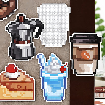 Food Pixel Bead Sticker | 6 Cute Miniature Scene