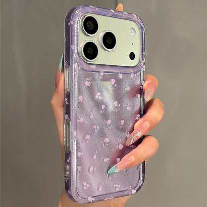 Purple Flowers Acrylic Phone Case