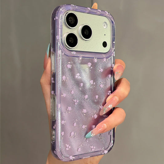 Purple Flowers Acrylic Phone Case