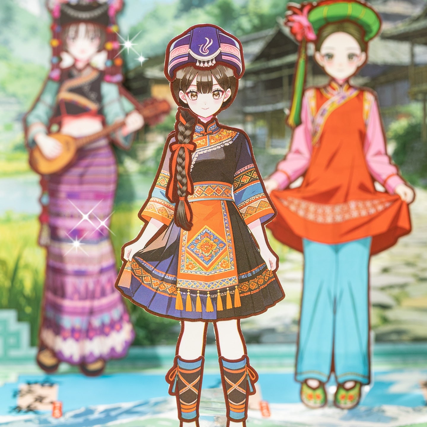 Ethnic Dress Up 3D Sticker Book