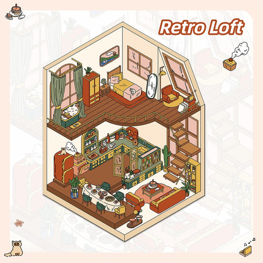 Dream House 3D Sticker | 3 Cute Miniature Scenes