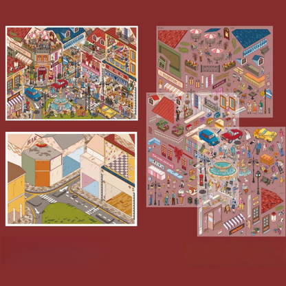 Magic World 3D Sticker | 6 Cute Miniature Scenes