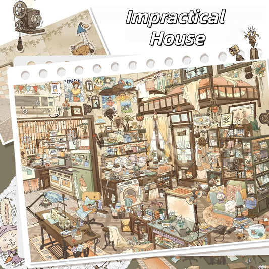 Little Worlds 3D Sticker | 4 Cute Miniature Scenes