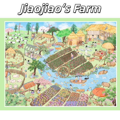 Jiaojiao’s World 3D Sticker | 2 Cute Miniature Scenes