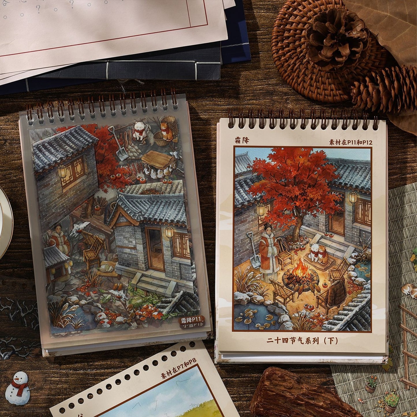 Solar Terms in Paintings 3D Sticker Book