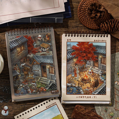 Solar Terms in Paintings 3D Sticker Book