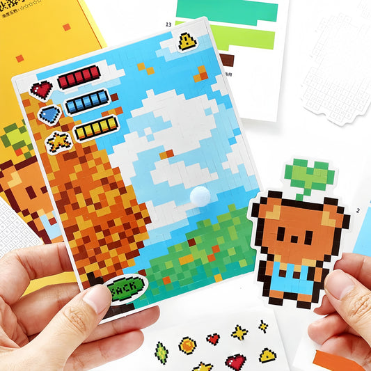 Pixel Bead 3D Sticker | 4 Cute Miniature Scene