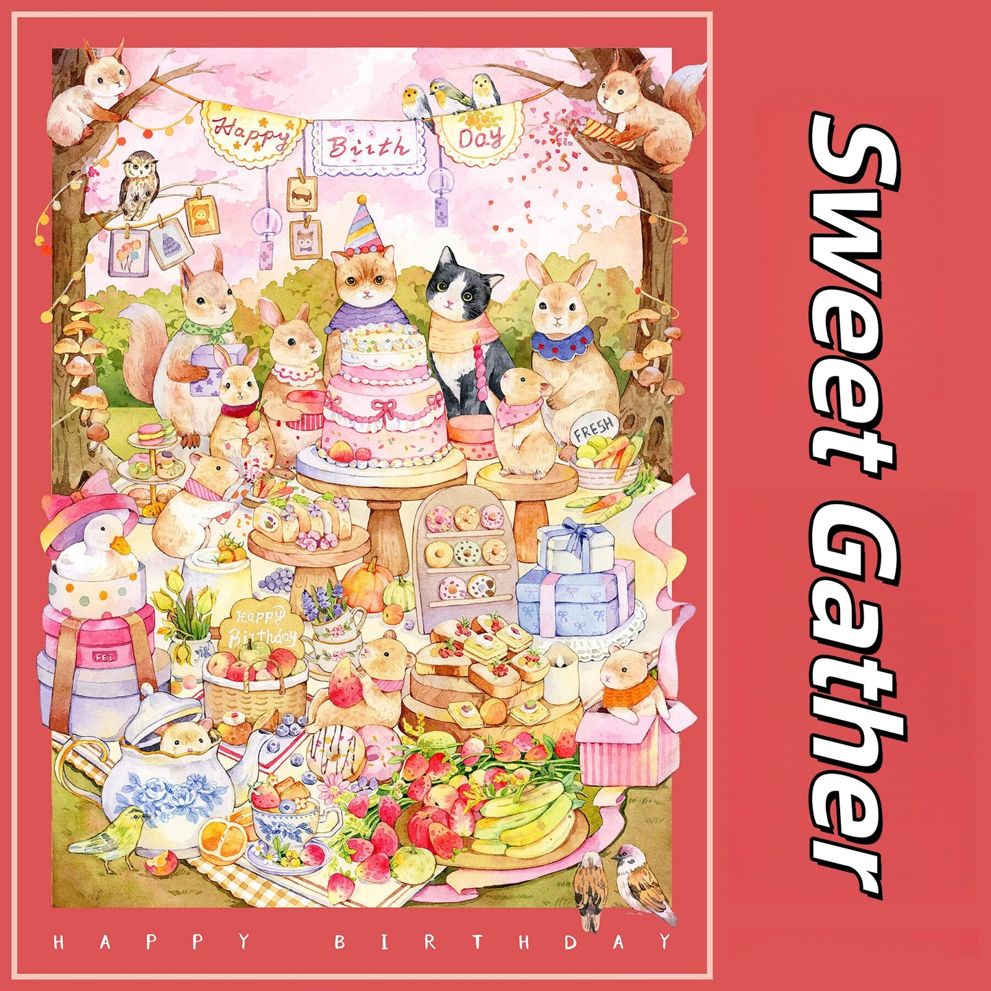 Tender Times 3D Sticker | 4 Cute Miniature Scenes
