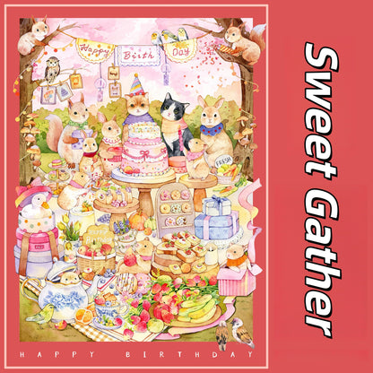 Tender Times 3D Sticker | 4 Cute Miniature Scenes