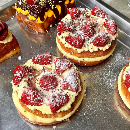 Large Bagel Strawberry Tart Squishy