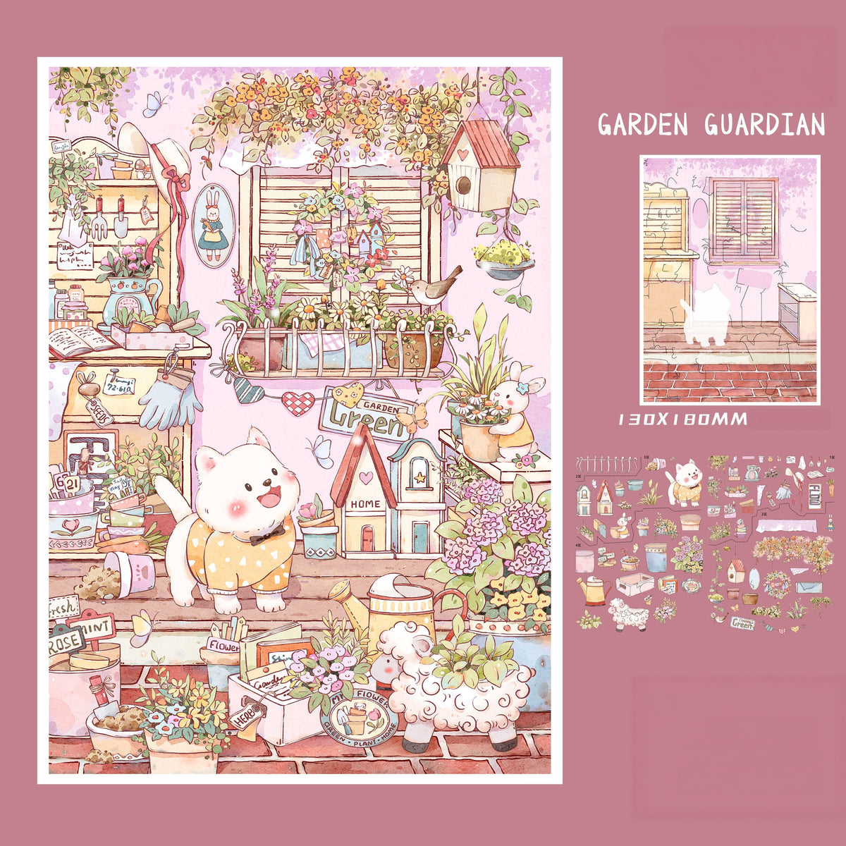 Soft Daily 3D Sticker | 2 Cute Miniature Scenes