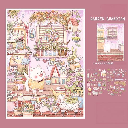 Soft Daily 3D Sticker | 2 Cute Miniature Scenes