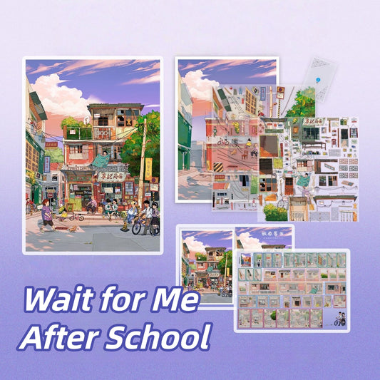 Childhood Days 3D Sticker | 2 Cute Miniature Scenes