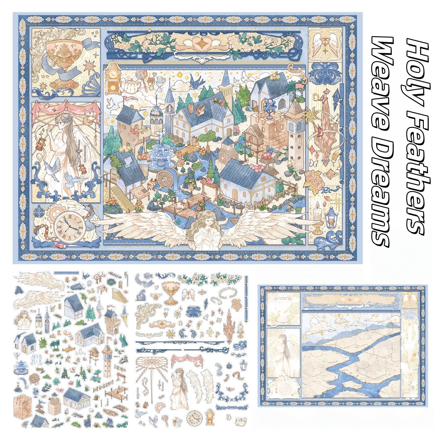 Night Feathers‘ Holy Judgment 3D Sticker | 2 Cute Miniature Scene