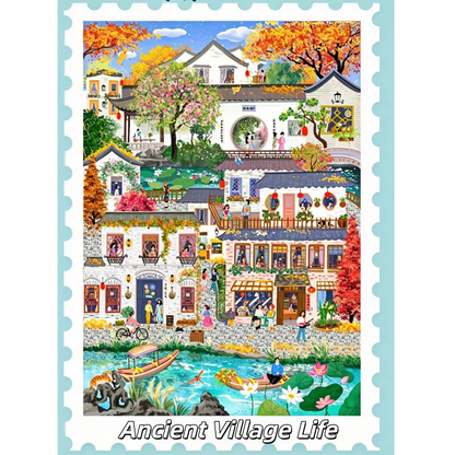 Quiet Street 3D Sticker | 2 Cute Miniature Scenes