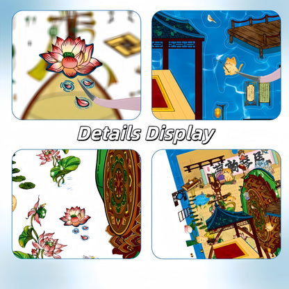 Lotus Rhyme Qin Abode 3D Sticker