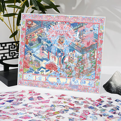 Mural Restoration 3D Sticker | 2 Cute Miniature Scenes