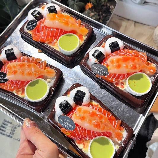 Salmon Sweet Shrimp Rice Ball Snack Platter Squishy