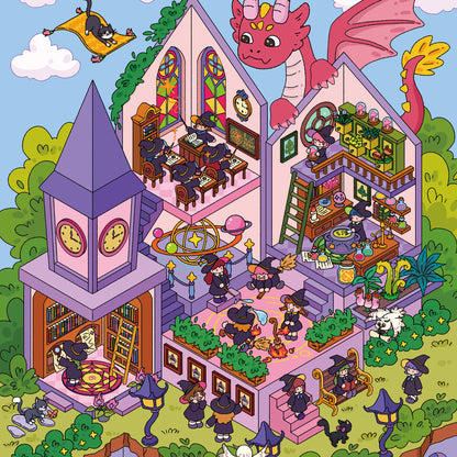 Magical Simulation Management 3D Sticker | 3 Cute Miniature Scenes