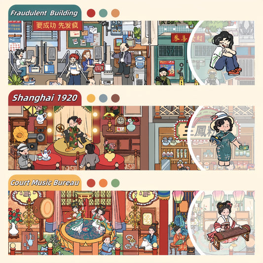 Time Traveler 3D Sticker | 3 Cute Miniature Scenes