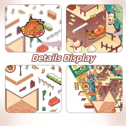 Christmas Cottage 3D Sticker