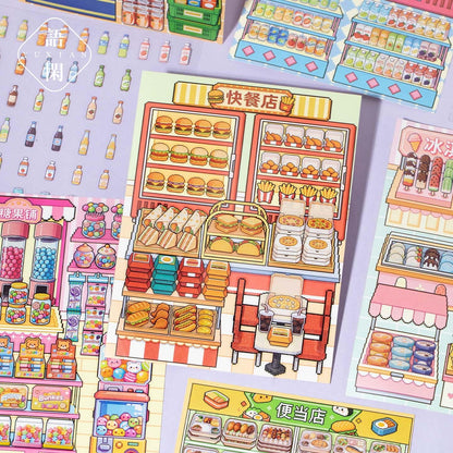 Eat & Shop 3D Sticker Book