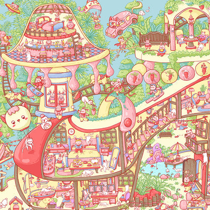 Fantastic Dream 3D Sticker | 2 Cute Miniature Scenes