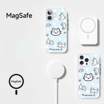 Polka Dot Cute Kitten Acrylic Phone Case