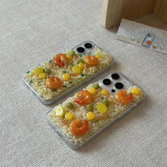 Shrimp Fried Rice Silicone Phone Case