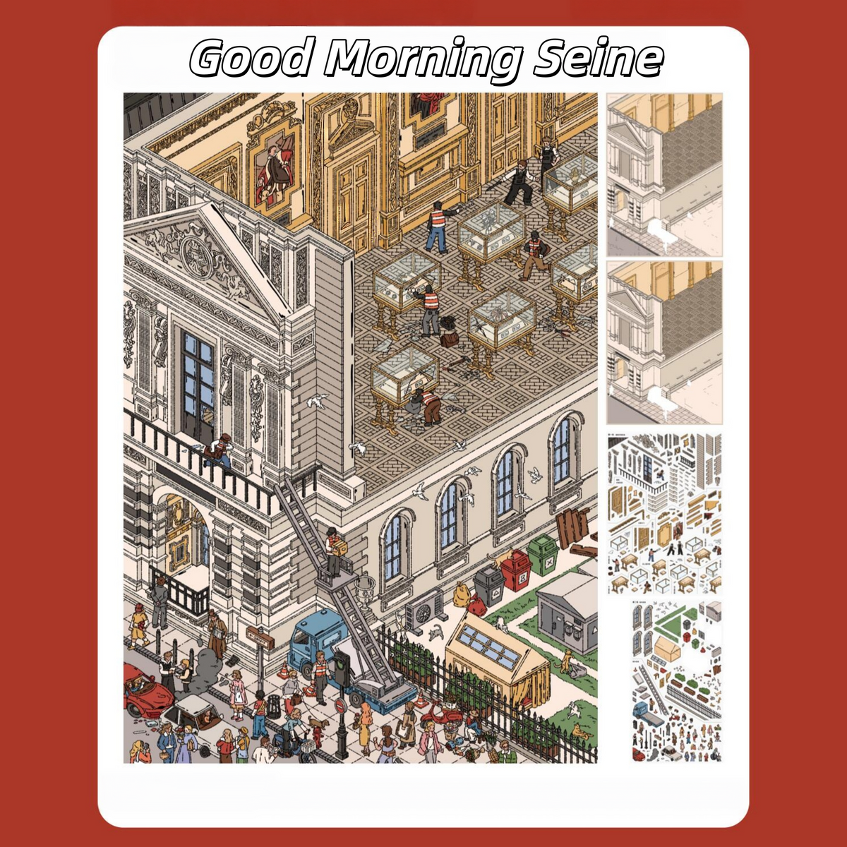 Two Sides of Paris 3D Sticker | 2 Cute Miniature Scenes