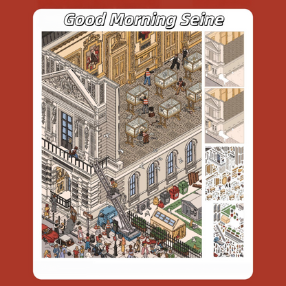 Two Sides of Paris 3D Sticker | 2 Cute Miniature Scenes
