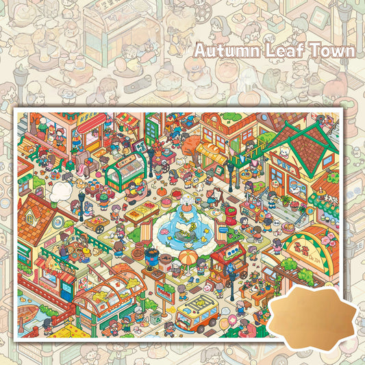 Autumn Corners 3D Sticker | 3 Cute Miniature Scenes