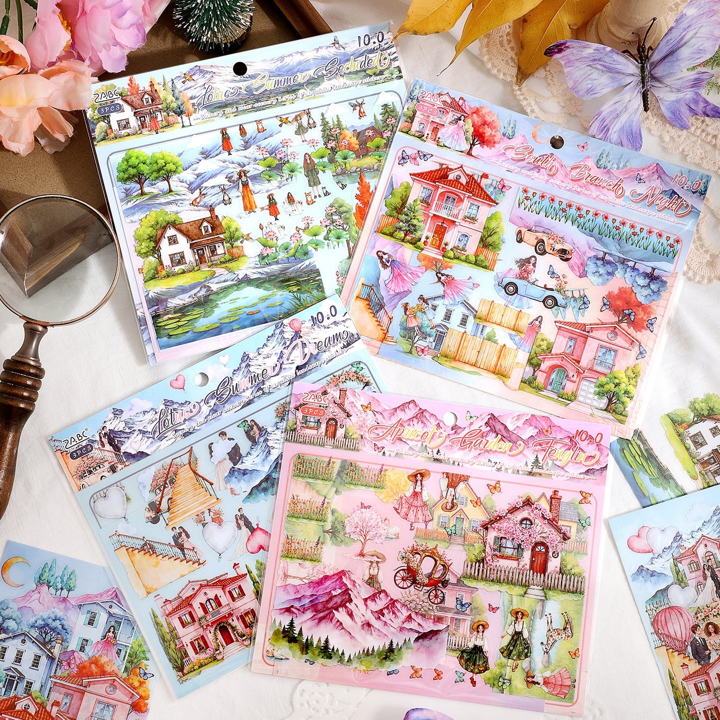 Poetic Dreams 3D Sticker | 4 Cute Miniature Scene