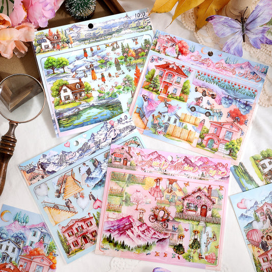 Poetic Dreams 3D Sticker | 4 Cute Miniature Scene