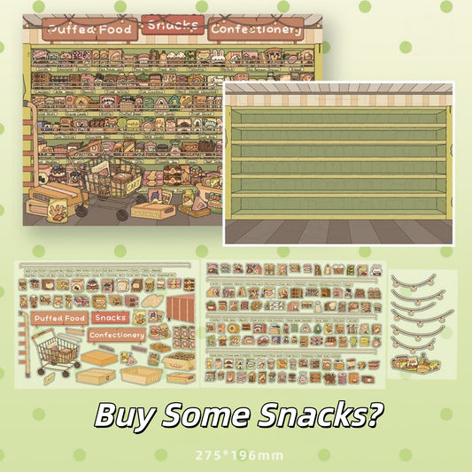 Let’s Go to the Mart 3D Sticker | 3 Cute Miniature Scenes