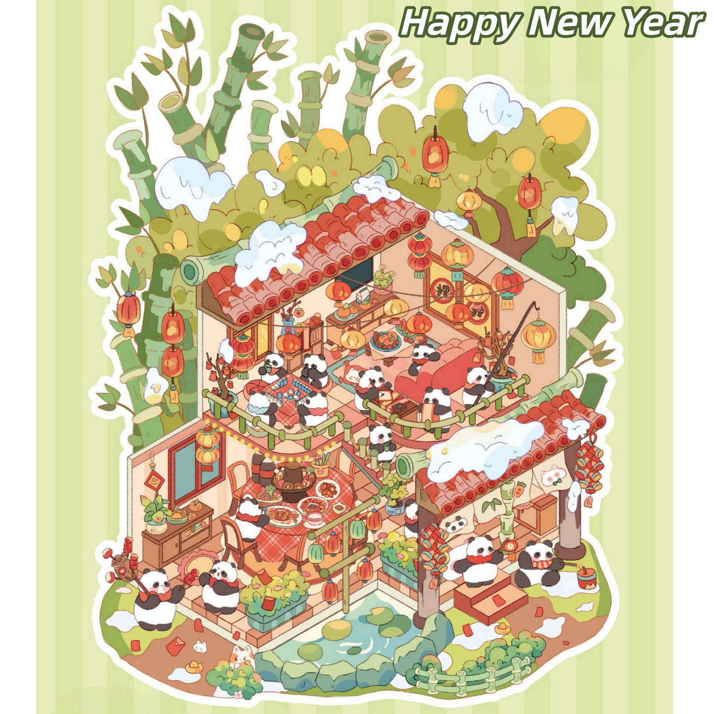 Animal's Wonderland 3D Sticker | 4 Cute Miniature Scenes